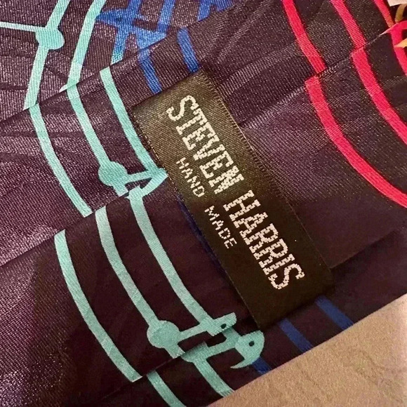 Beautiful Vintage Steven Harris Musical Note Print Tie 4in At Widest - Picture 3 of 6